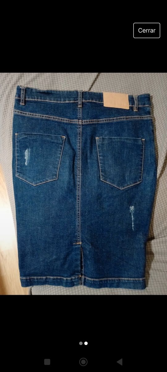 Falda vaquera elástica