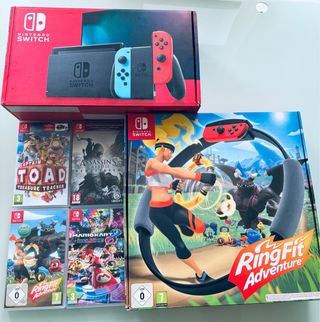 Pack Nintendo Switch + 4 juegos