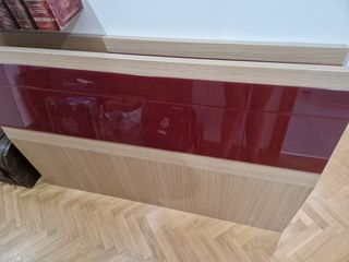 Cabecero madera y cristal