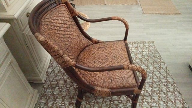 Sillón ratán vintage 