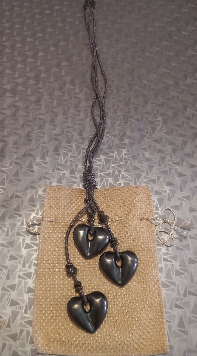 Collar bisutería negro metálico