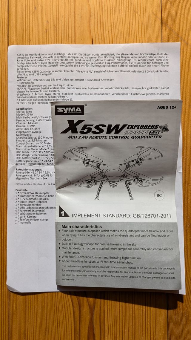 Dron Syma X5SW
