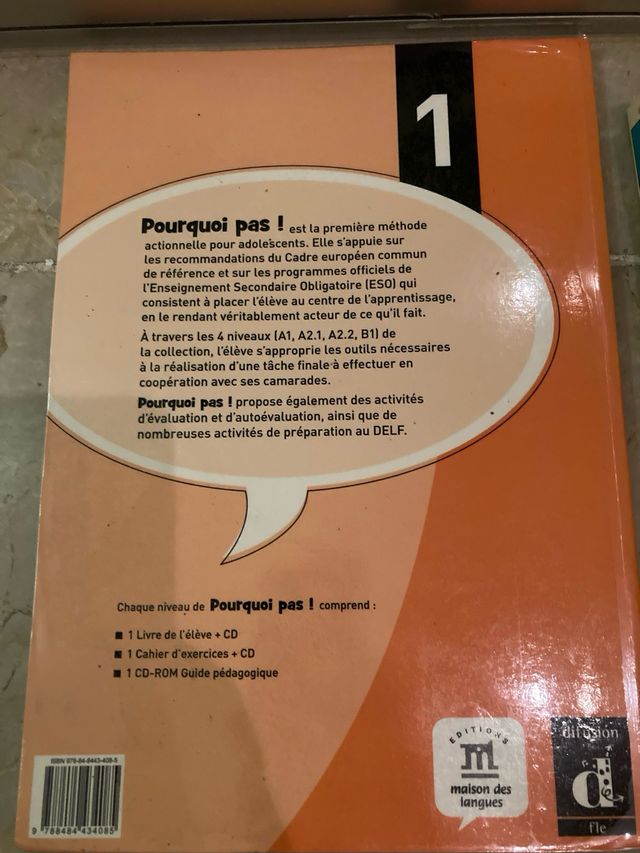 Libro de texto frances