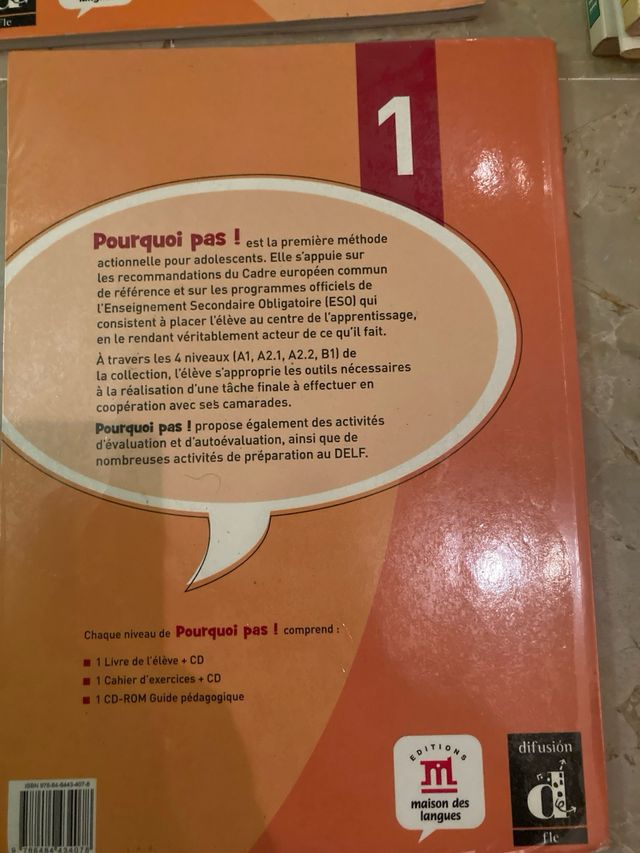 Libro de texto frances