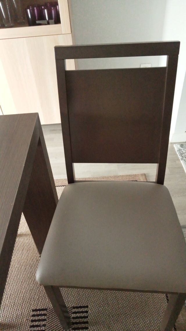 Mesa comedor extensible con 6 sillas