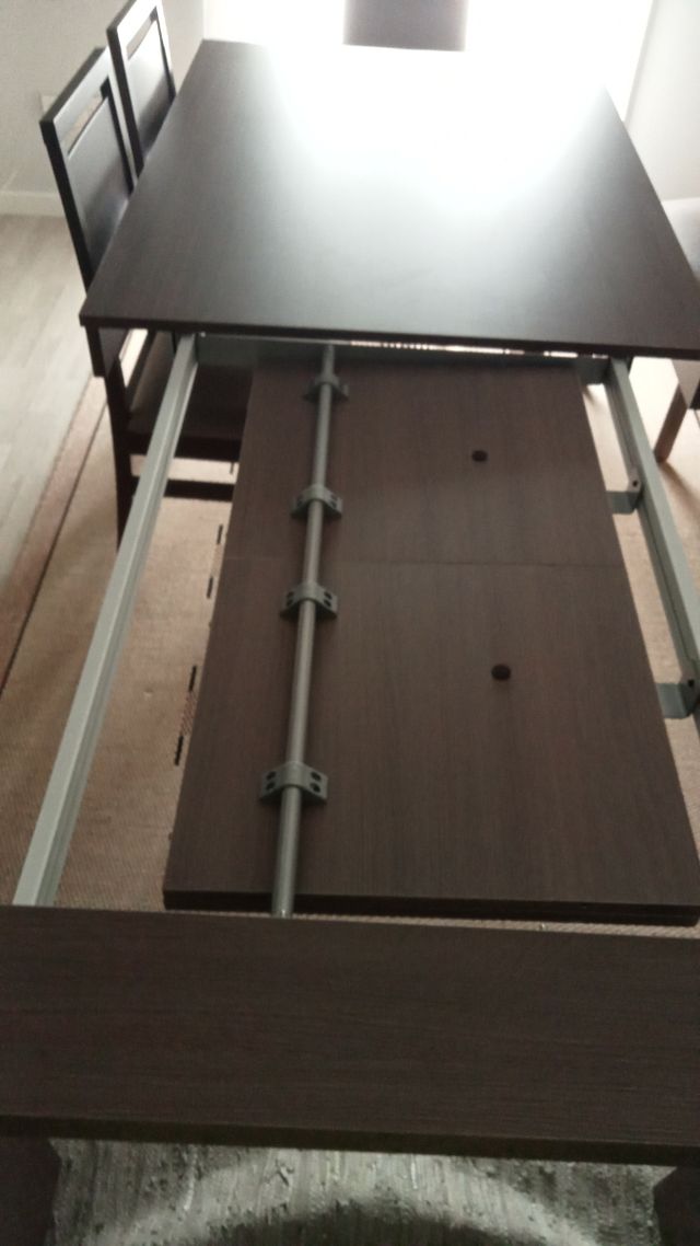 Mesa comedor extensible con 6 sillas