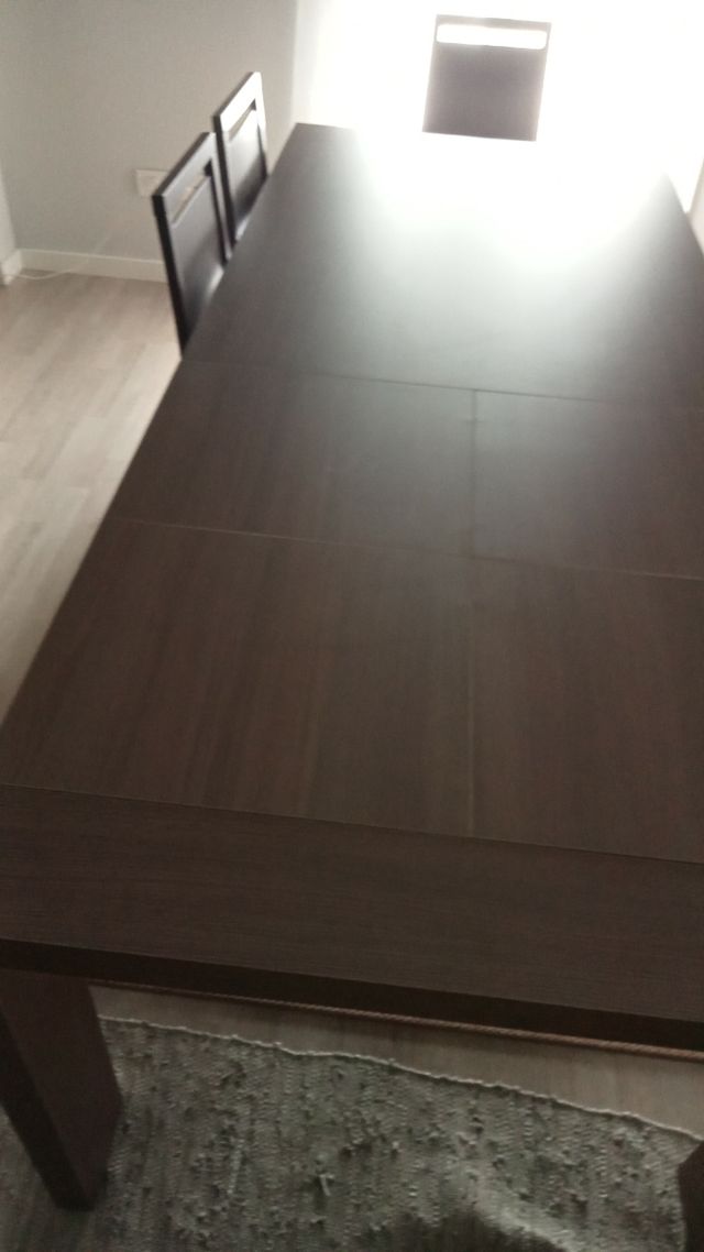 Mesa comedor extensible con 6 sillas