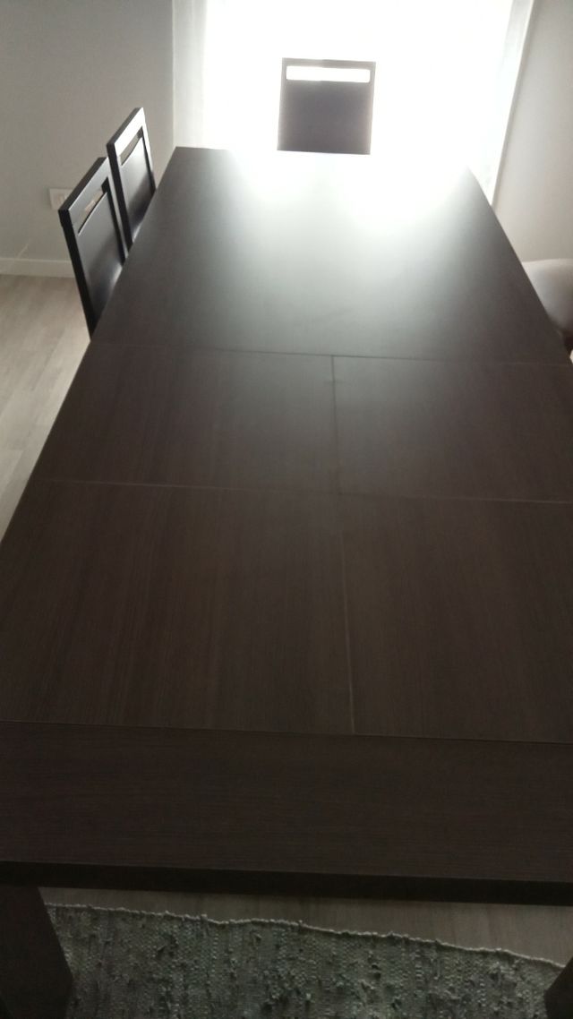 Mesa comedor extensible con 6 sillas