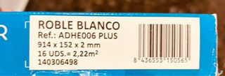 Suelo vinílico adhesivo DURADLOOR Roble Blanco