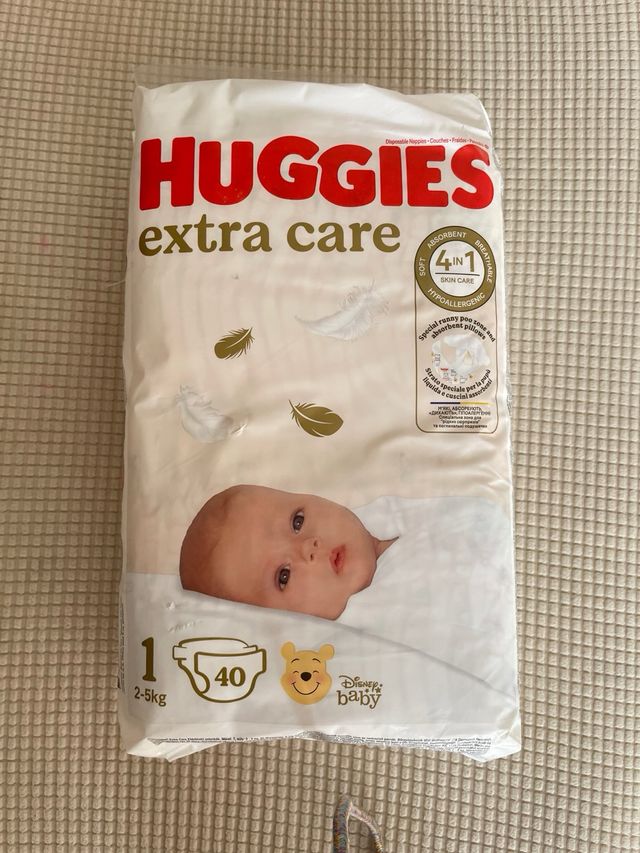 40 Pañales Talla 1 Huggies 2-5 kgs