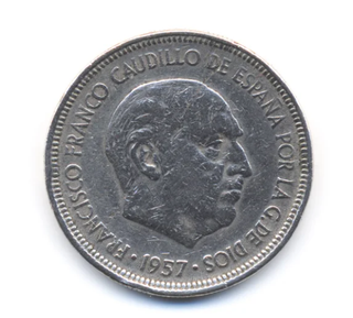 Moneda 5 pesetas 1957. Estrella 67. Franco. Por 1€