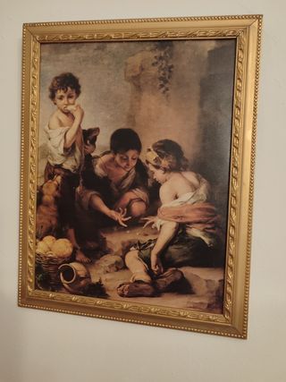 Cuadros marco madera niños 