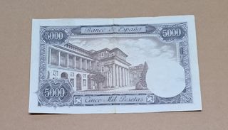 Billete 5000 pesetas 1976 serie V. 