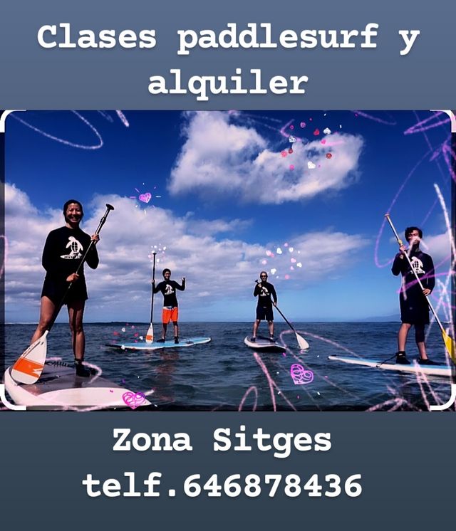 Clases paddlesurf y alquiler 21 euros