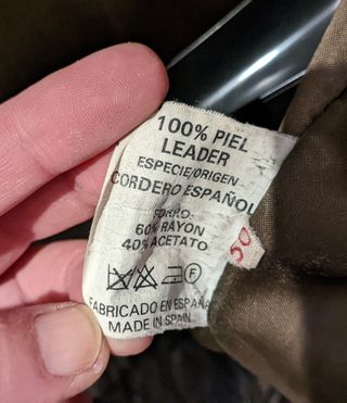 CAZADORA DE PIEL MARRÓN HOMBRE T.50