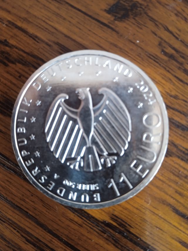 Moneda alemana de 11 euros de plata Eurocopa 2024