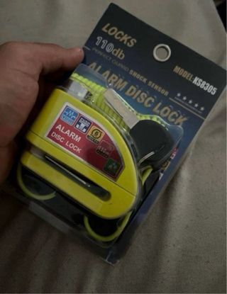 Candado antirrobo con alarma moto