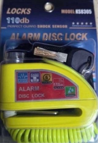 Candado antirrobo con alarma moto