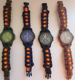 Reloj Correa Paracord Bandera de España Marrón