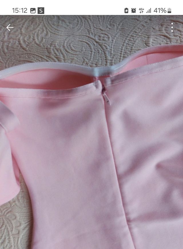 Vestido midi eventos rosa