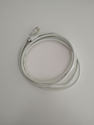 Cable antena de TV de 75 Ohm 2,5M Blanco