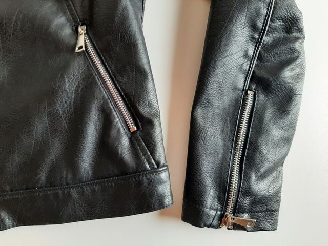 Giacca ecopelle nera donna M