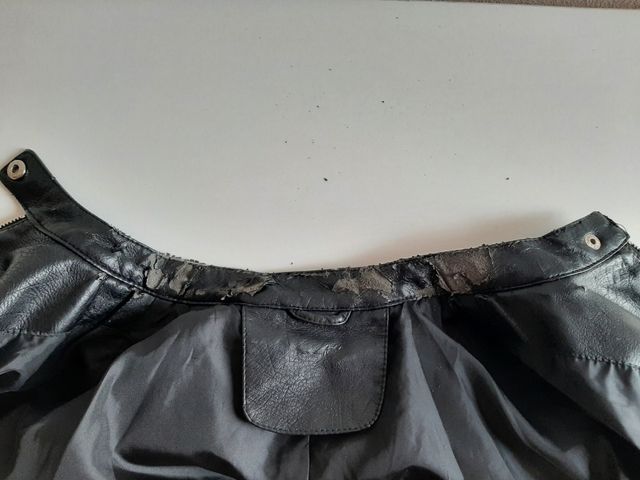 Giacca ecopelle nera donna M