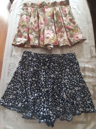 2 Faldas cortas-pantalón