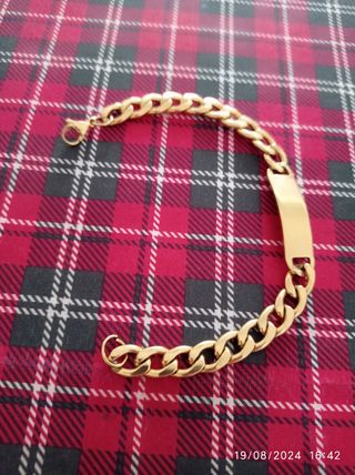 Pulsera dorada no oro 18 klt