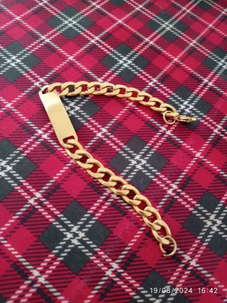 Pulsera dorada no oro 18 klt