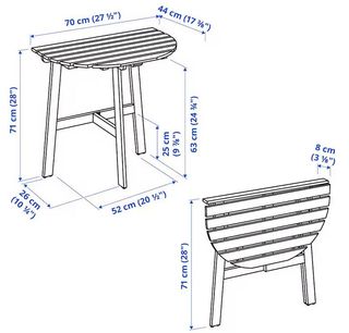 Conjunto mesa plegable + 2 sillas plegables