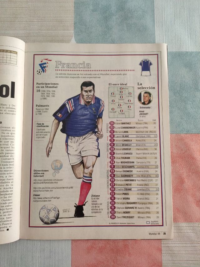 Guia Mundial fútbol 1998