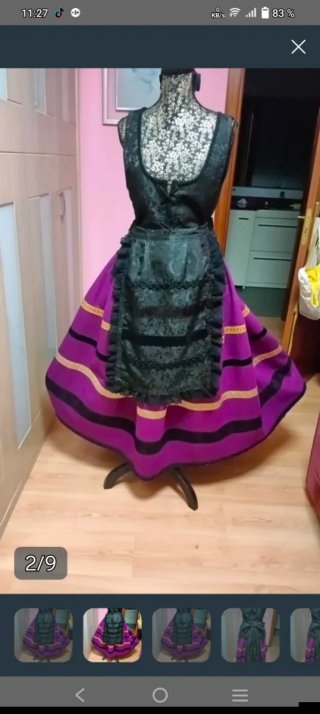 Falda de piñorra traje regional