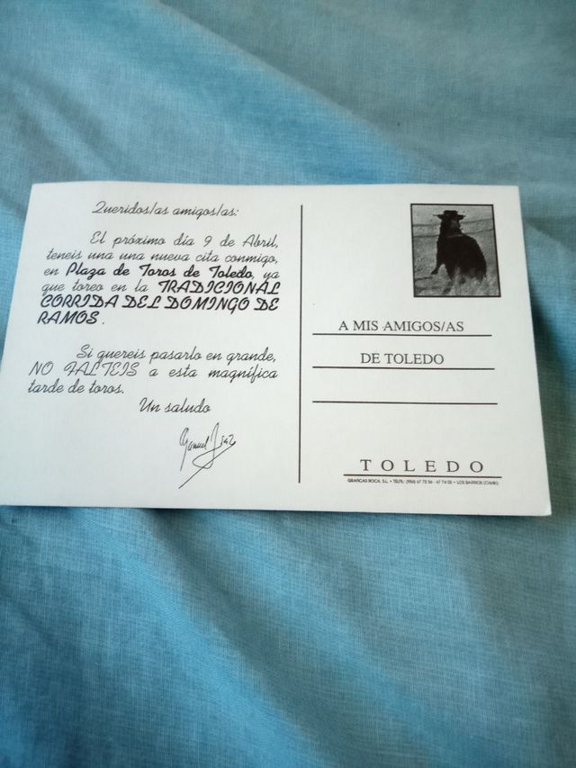 Postal plaza de toros de Toledo 