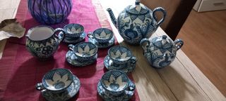 Juego de café cerámica fajalauza 