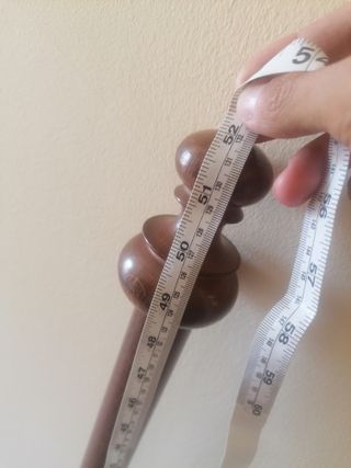 Varão Madeira Suporte Cortinas Cortinados 130cm