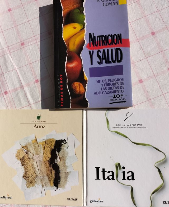 Lote 5 libros alimentación y gastronomia