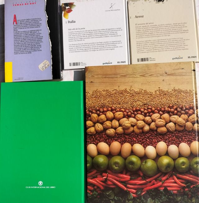 Lote 5 libros alimentación y gastronomia