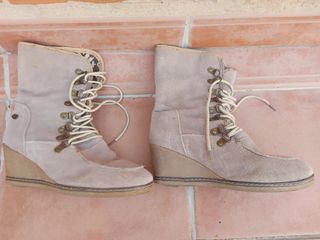 Botines de plataforma rosas