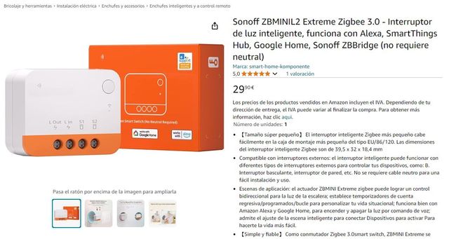 Sonoff ZBMINIL2 Extreme Zigbee - Pack de 2