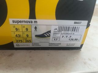 Zapatilla running Adidas Supernova m Talla 43 1/3