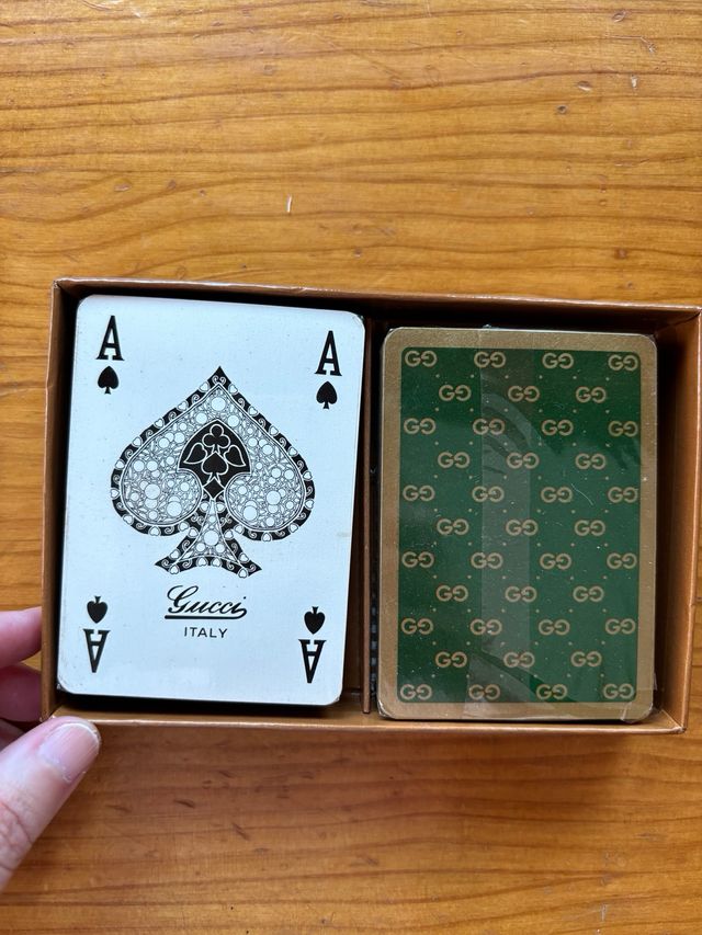 Juego de cartas original Gucci vintage años 70/80s