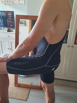 Chaleco/Maillot sin mangas y culotte de Etxeondo.