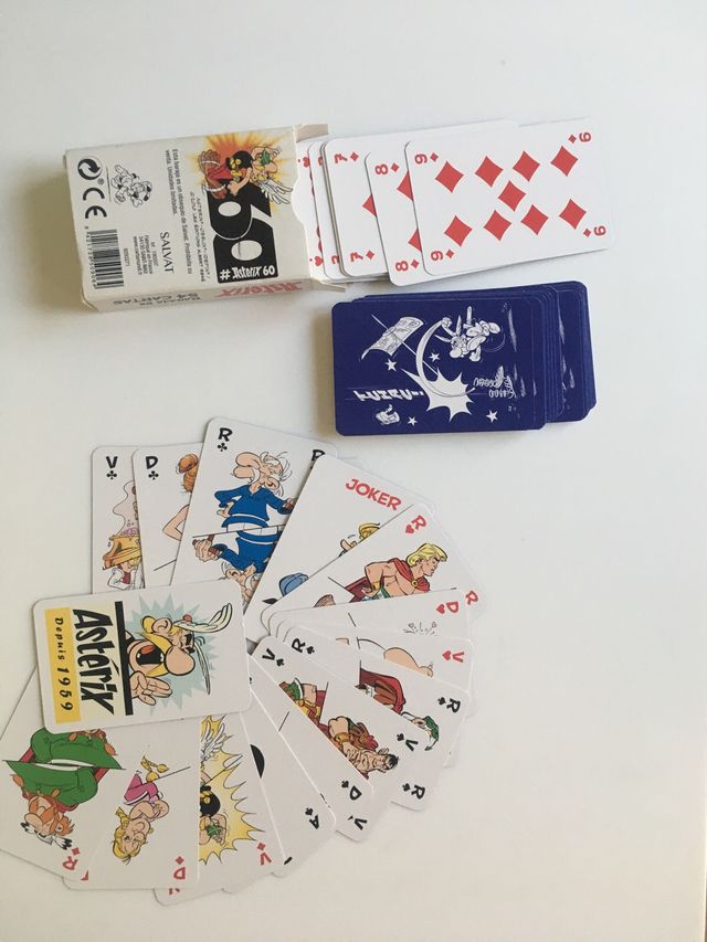 Baraja naipes de Poker. ASTERIX Y OBELIX