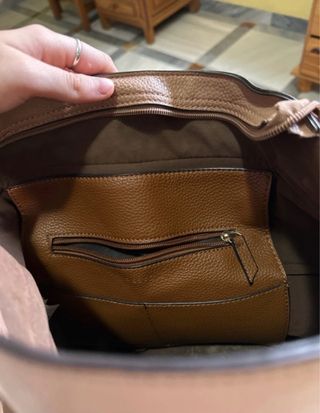 Bolso de piel marrón de Parfois