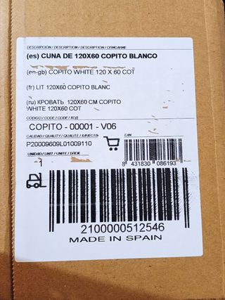 Cuna + colchón NUEVOS