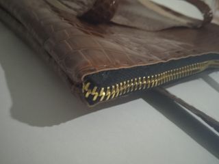 Bolso hecho a mano piel de cocodrilo 