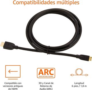 Cable MiniHDMI/HDMI 2metros v1.4