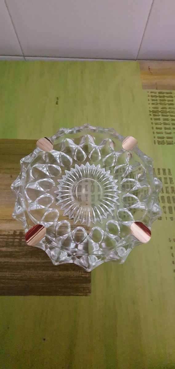 3 x 2 CINZEIROS EM VIDRO