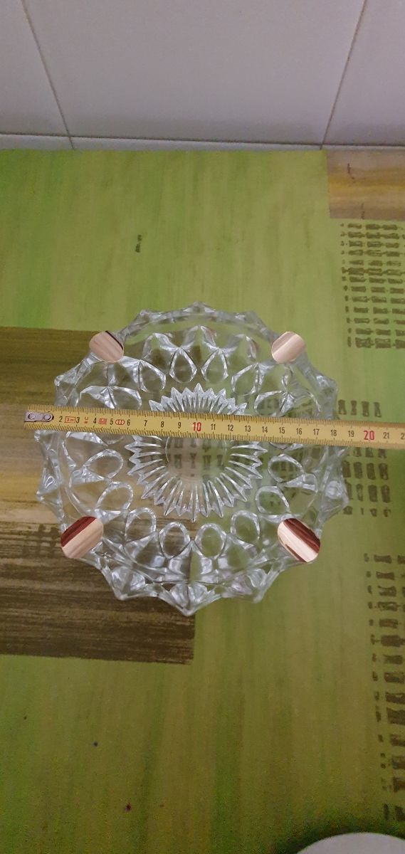 3 x 2 CINZEIROS EM VIDRO